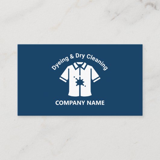 Dyeing & Dry Cleaning Blue 名刺 (正面)