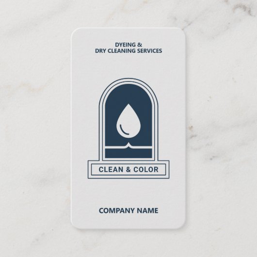 Dyeing & Dry Cleaning Vertical 名刺 (正面)