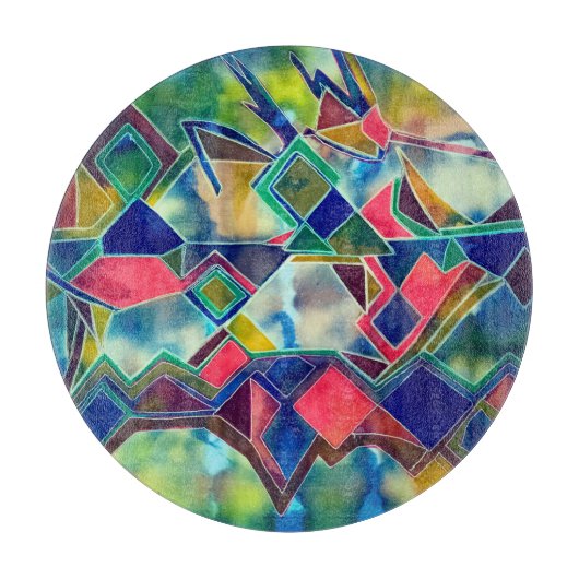 Dyes pattern カッティングボード (正面)