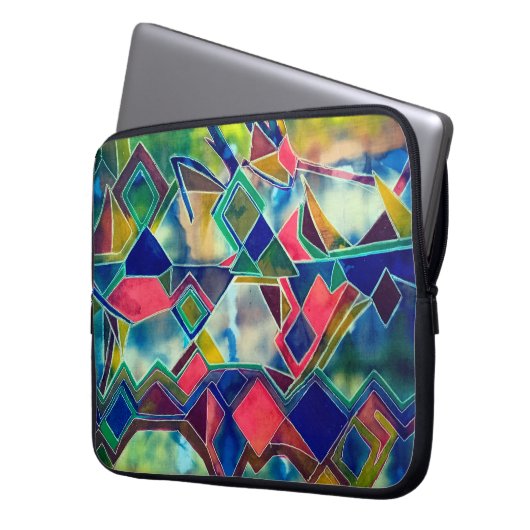 Dyes pattern ラップトップスリーブ (正面左)