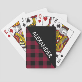 DYI BG Blk Buffalo Plaid 2三角形Diag Burgundy トランプ