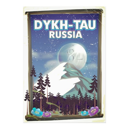 Dykh-Tauロシア旅行ポスター。 フォトプリント (正面)