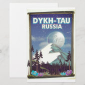 Dykh-Tauロシア旅行ポスター。 便箋 (正面/裏面)