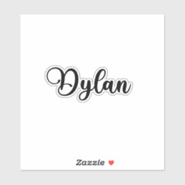 Dylan名 – 手書き書道 シール