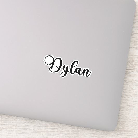 Dylan名 – 手書き書道 シール (詳細)