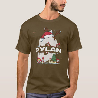 Dylan Christmas w Dylanクリスマスの名前おもしろい Tシャツ