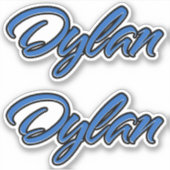 Dylan Name blue Aufkleber Sticker Stickerset シール (正面)