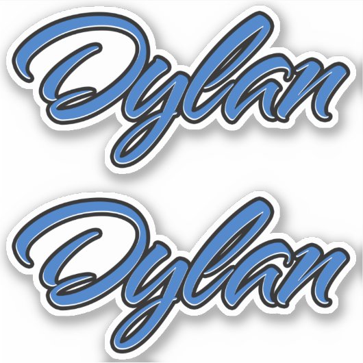 Dylan Name blue Aufkleber Sticker Stickerset シール (正面)