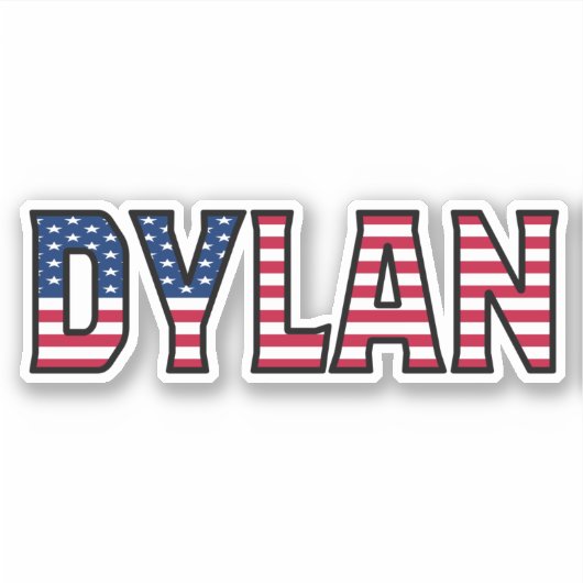 Dylan Name Vorname USA Sticker Stickerset シール (正面)