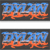 Dylan Vorname Name Graffiti Aufkleber Sticker シール (正面)