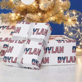 Dylan Vorname Name USA US Geschenkpapier Papier ラッピングペーパー