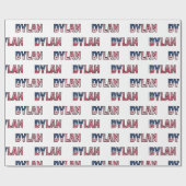 Dylan Vorname Name USA US Geschenkpapier Papier ラッピングペーパー (フラット)