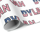 Dylan Vorname Name USA US Geschenkpapier Papier ラッピングペーパー (ロールコーナー)