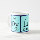 Dylanaの定期的なテーブル名mag コーヒーマグカップ (正面左)