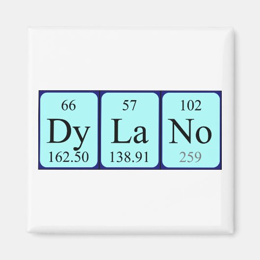 Dylano周期表名磁石 マグネット (正面)