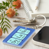 Dylano期別テーブル名キーリング キーホルダー (正面右)