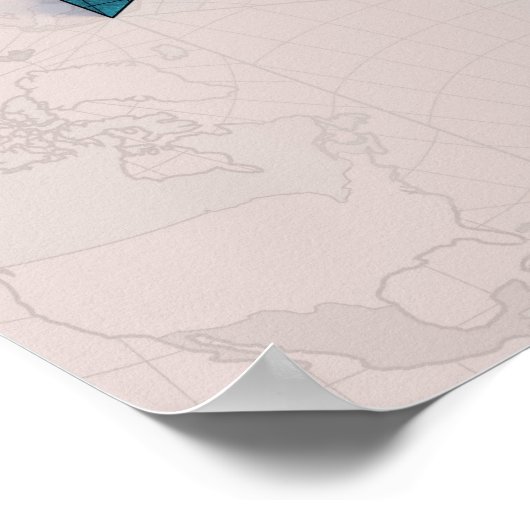 Dymaxionの世界地図 ポスター (角)