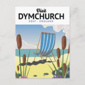 Dymchurch Kent海辺の旅行ポスター ポストカード (正面)