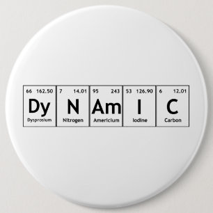 DyNAmIC周期表要素ワードケミストリーアトム 缶バッジ
