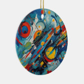 Dynamic Abstract Composition Celestial Collision セラミックオーナメント (右)