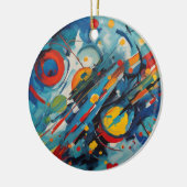Dynamic Abstract Composition Celestial Collision セラミックオーナメント (左)