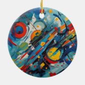 Dynamic Abstract Composition Celestial Collision セラミックオーナメント (裏面)