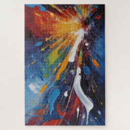 Dynamic Abstract Explosion Colorful Oil Painting ジグソーパズル