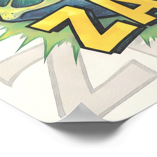 Dynamic Abstract Pop Art: Fragmented Zapping  ポスター (角)