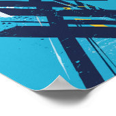 Dynamic Abstract Street Art with Bold Shapes ポスター (角)