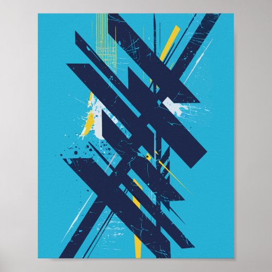 Dynamic Abstract Street Art with Bold Shapes ポスター (正面)