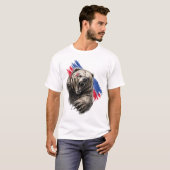 Dynamic Bear Paint Splash – Artistic Wildlife Desi Tシャツ (正面フル)
