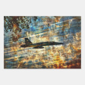 Dynamic Blue Angels Aviation Decoupage  ラッピングペーパーシート (正面2)