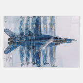 Dynamic Blue Angels Aviation Decoupage  ラッピングペーパーシート (正面)