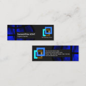 Dynamic Blue Polygonグローバルロジスティクスマネージャ スキニー名刺 (正面/裏面)