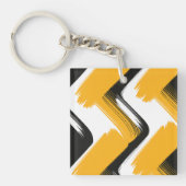 Dynamic Brushstroke Wave Pattern キーホルダー (正面)