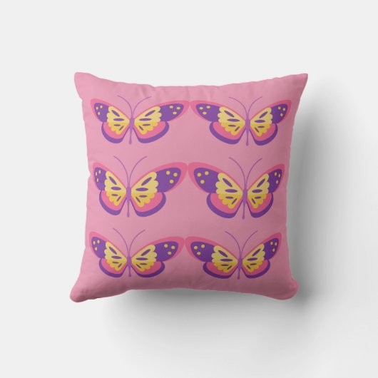 Dynamic Butterfly Swirl Pillow クッション (裏面)