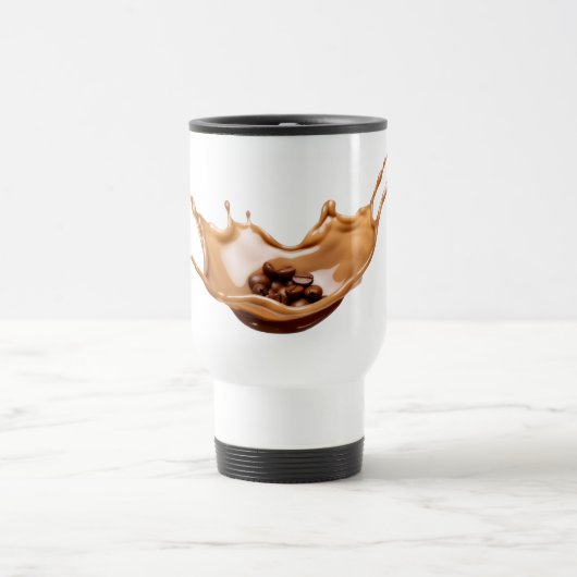 Dynamic Coffee Splash Travel  Mug /Coffee Bean Art トラベルマグ (中央)
