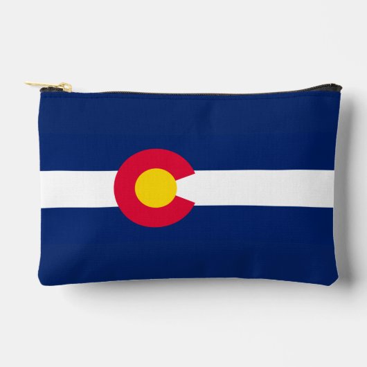Dynamic Colorado State Flag Graphic on a アクセサリーポーチ (正面)