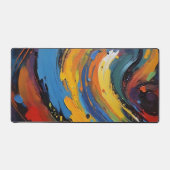 Dynamic Colorful Abstract Impasto Oil Painting デスクマット (正面)