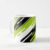 Dynamic Diagonal Striped Abstract Design コーヒーマグカップ (正面左)
