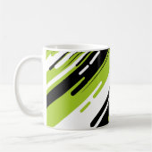Dynamic Diagonal Striped Abstract Design コーヒーマグカップ (左)