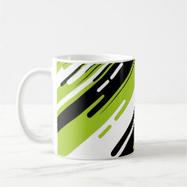 Dynamic Diagonal Striped Abstract Design コーヒーマグカップ