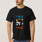 「Dynamic Dunk:バスケットボー鮮やかルシルエット Tシャツ (正面)