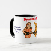 Dynamic Duo  Girl and Chihuahua playing ukes マグカップ (正面左)