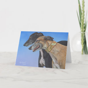 Dynamic Duo Greyhound Whippet Dog カード