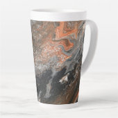 Dynamic Earth Tones and Swirls カフェラテマグ (右アングル)