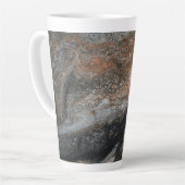 Dynamic Earth Tones and Swirls カフェラテマグ (左アングル)