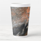 Dynamic Earth Tones and Swirls カフェラテマグ (正面)