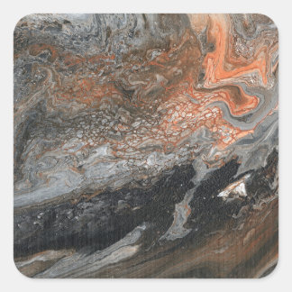 Dynamic Earth Tones and Swirls スクエアシール