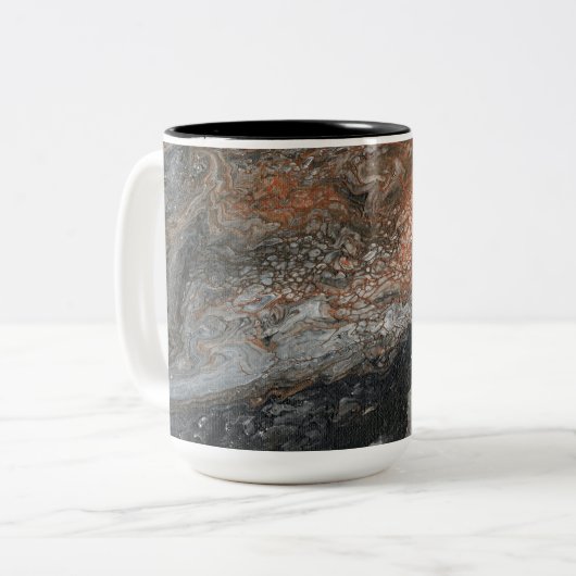Dynamic Earth Tones and Swirls ツートーンマグカップ (正面左)